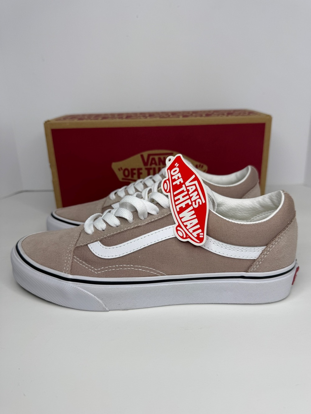 Vans Old Skool Sneakers , Size 8, Etherea and True White